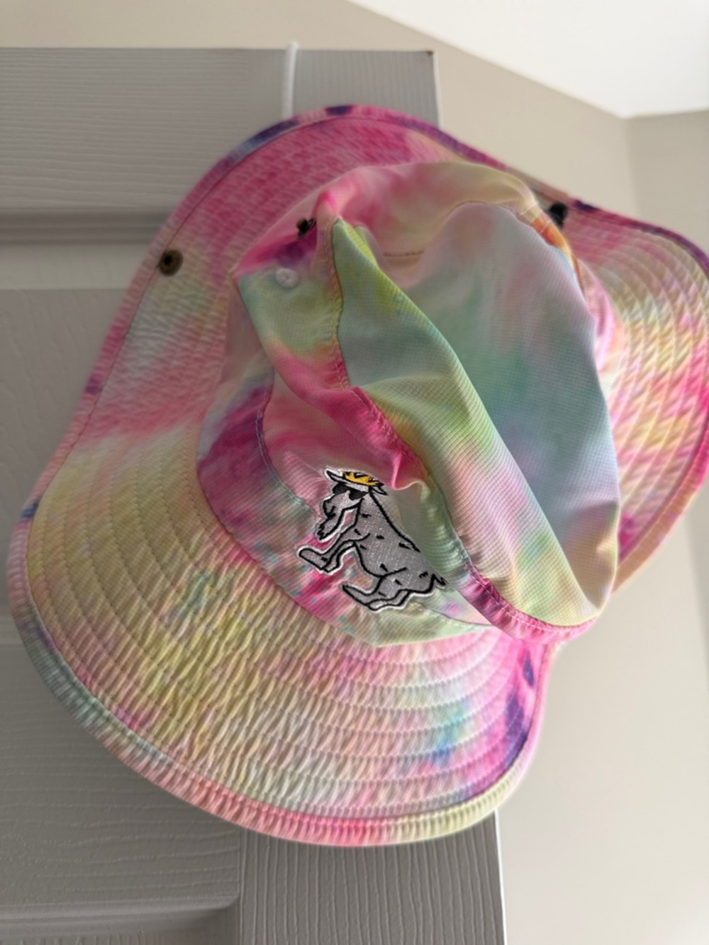 GOAT USA Tie-Dye Pastel Bucket Hat with Embroidered Goat